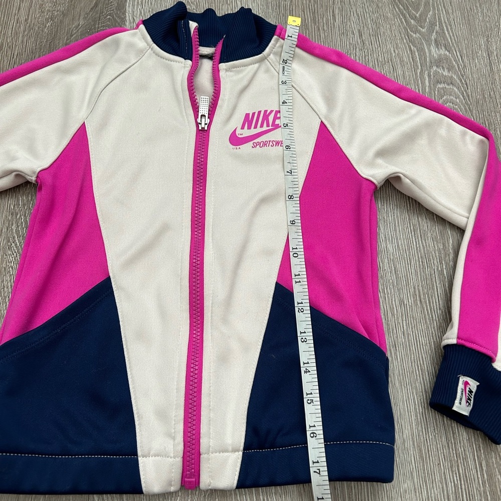 Nike heritage sportswear purple blue white full zip up jacket 6 6X - Picture 3 of 7